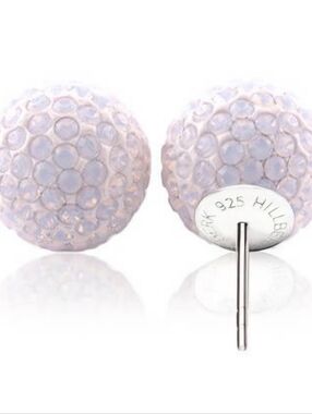 Hillberg & Berk Ball Earrings (Shade: Rosewater Opal)